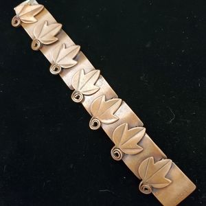 Rebaje Copper Leaf Bracelet Mid-century Modern Artist